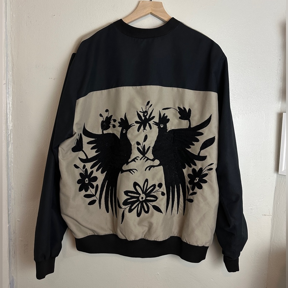 AMOR & ROSAS Mens Hand embroidered Bomber Jacket XL